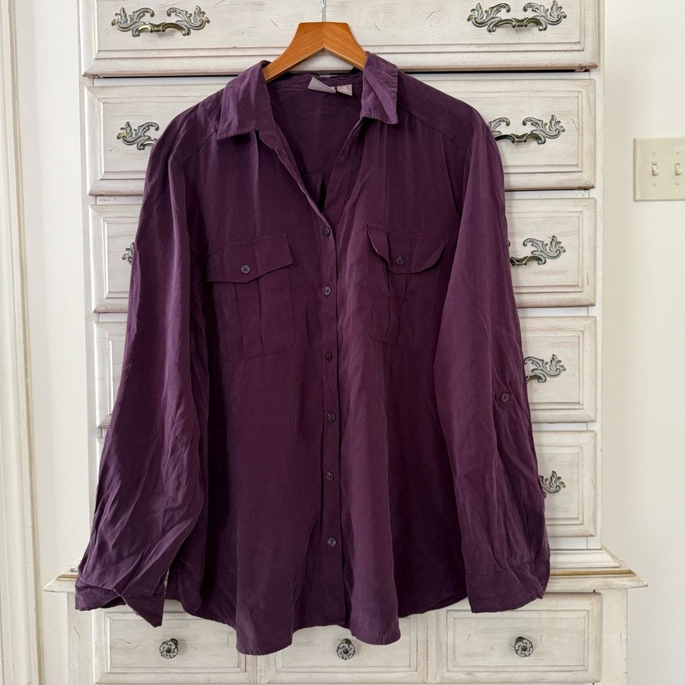 Chico’s Purple Modal Button Shirt